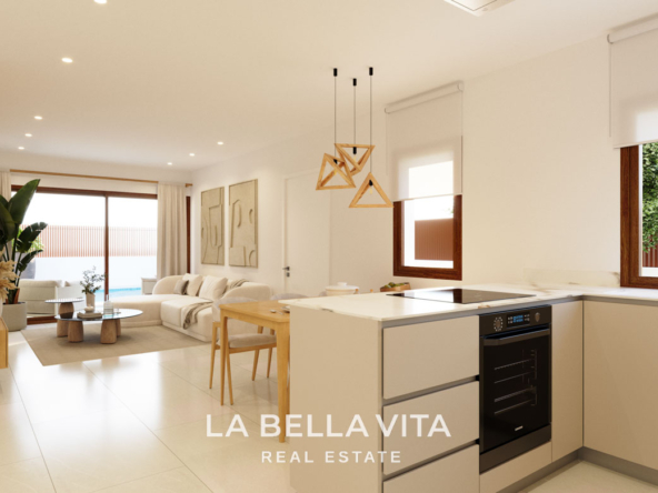 Modern Semi-Detached single-storey New Build Villas for Sale in Vistabella Golf with Private Pool and optional solarium