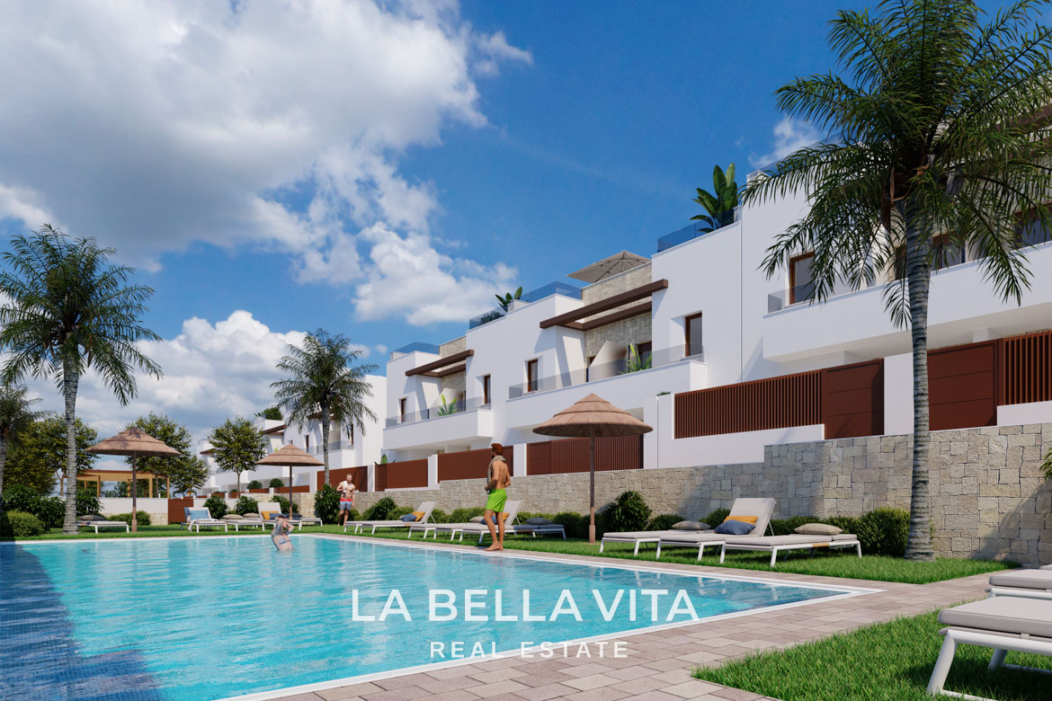 Modern Townhouses for Sale in Vistabella Golf – Spacious new build Homes with Private Solarium & Communal Pool