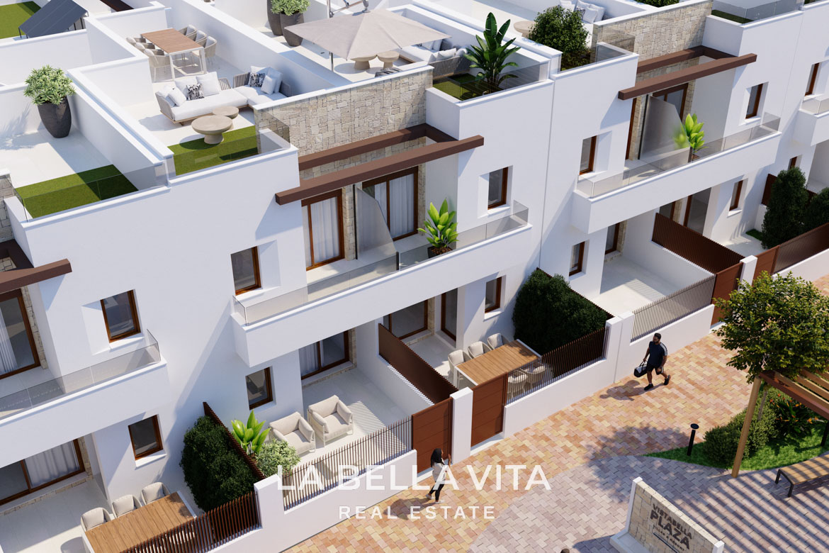 Modern Townhouses for Sale in Vistabella Golf – Spacious new build Homes with Private Solarium & Communal Pool