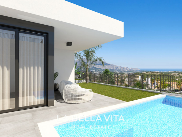 New-Build Properties for sale with Sea Views, optional private pool and solarium in Polop – Modern Homes in a Gated Community