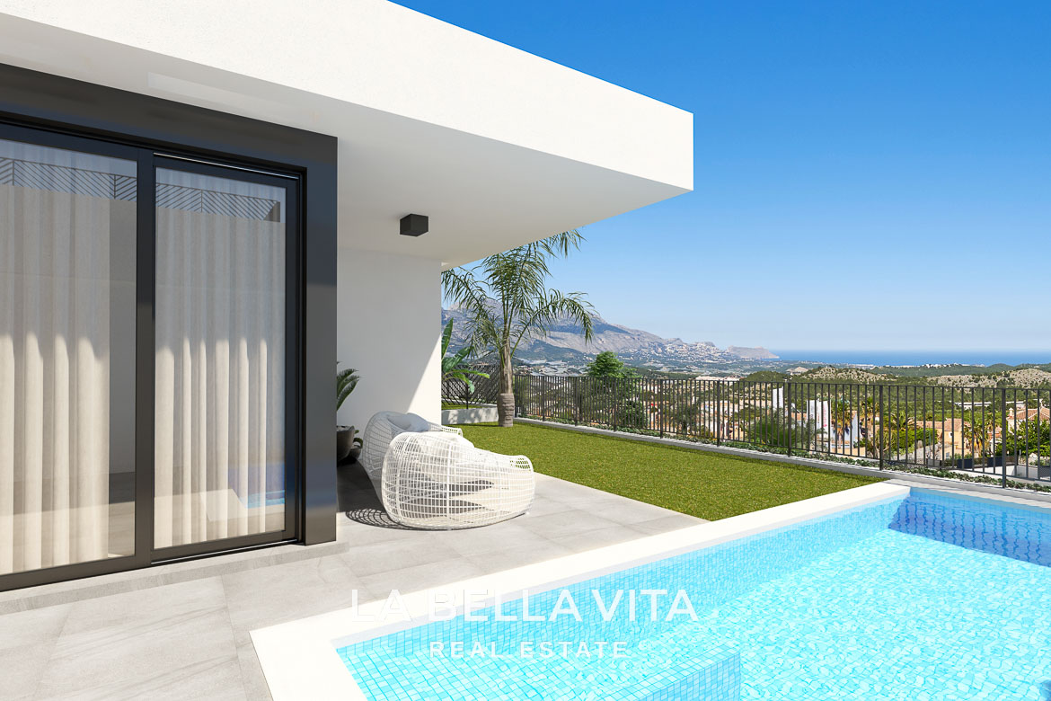 New-Build Properties for sale with Sea Views, optional private pool and solarium in Polop – Modern Homes in a Gated Community