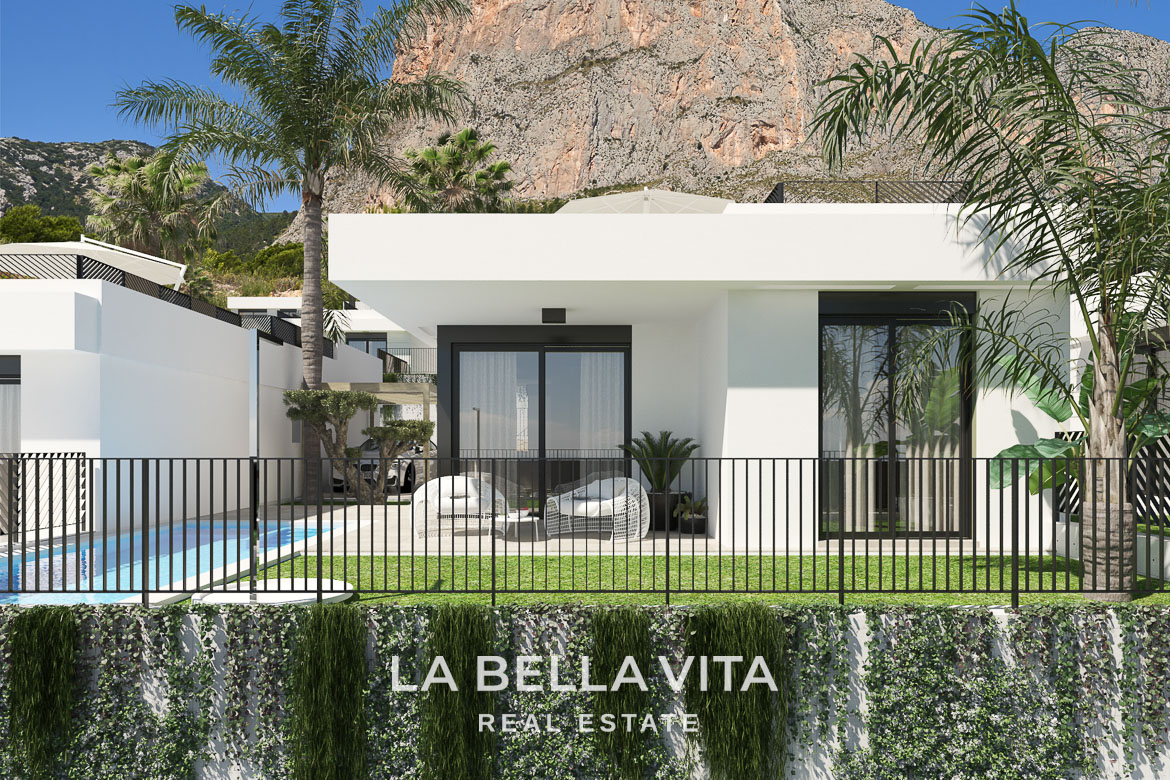 New-Build Properties for sale with Sea Views, optional private pool and solarium in Polop – Modern Homes in a Gated Community