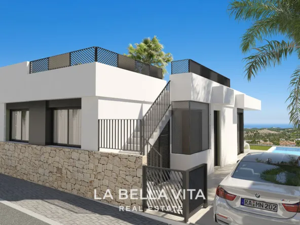 New-Build Properties for sale with Sea Views, optional private pool and solarium in Polop – Modern Homes in a Gated Community