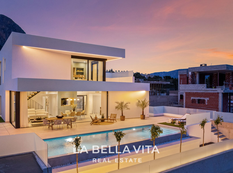 Stunning New Build Luxury Properties with private pool, garage and basement for sale in Polop, Alicante