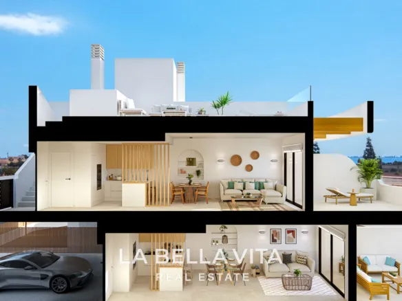 Modern Mediterranean-Style New Build Apartments with Sea Views for Sale in Serena Golf, Los Alcázares