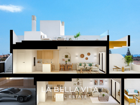 Modern Mediterranean-Style New Build Apartments with Sea Views for Sale in Serena Golf, Los Alcázares