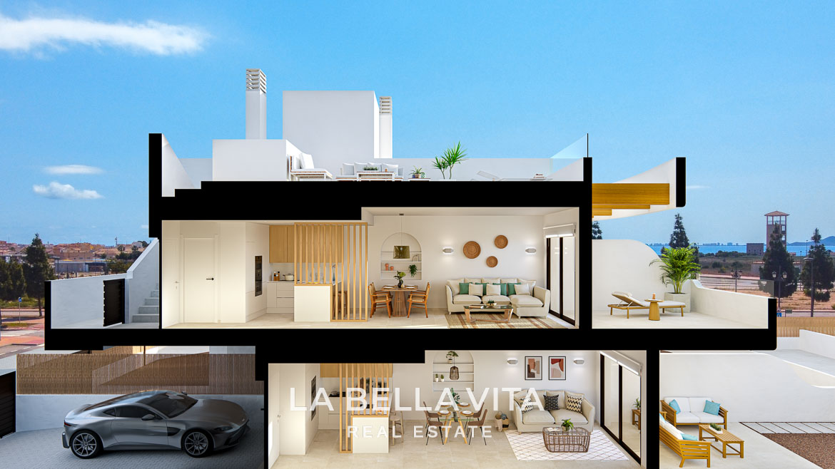 Modern Mediterranean-Style New Build Apartments with Sea Views for Sale in Serena Golf, Los Alcázares
