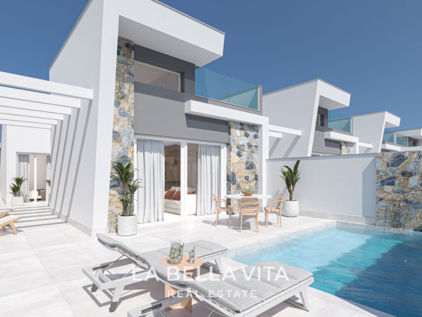 Modern New Build Single-Storey Villas with Double-Height Ceilings for Sale in Serena Golf, Los Alcázares
