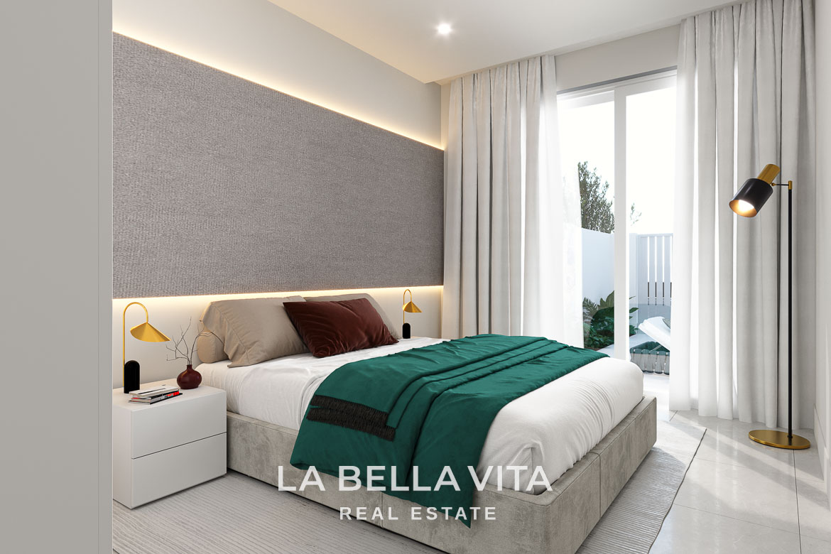 Modern New Build Single-Storey Villas with Double-Height Ceilings for Sale in Serena Golf, Los Alcázares