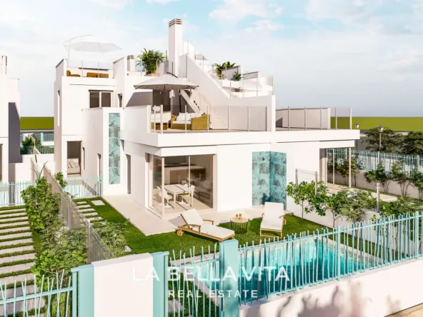 New Build Villas for Sale in Serena Golf, Los Alcázares – Private Pool and Underground Garage