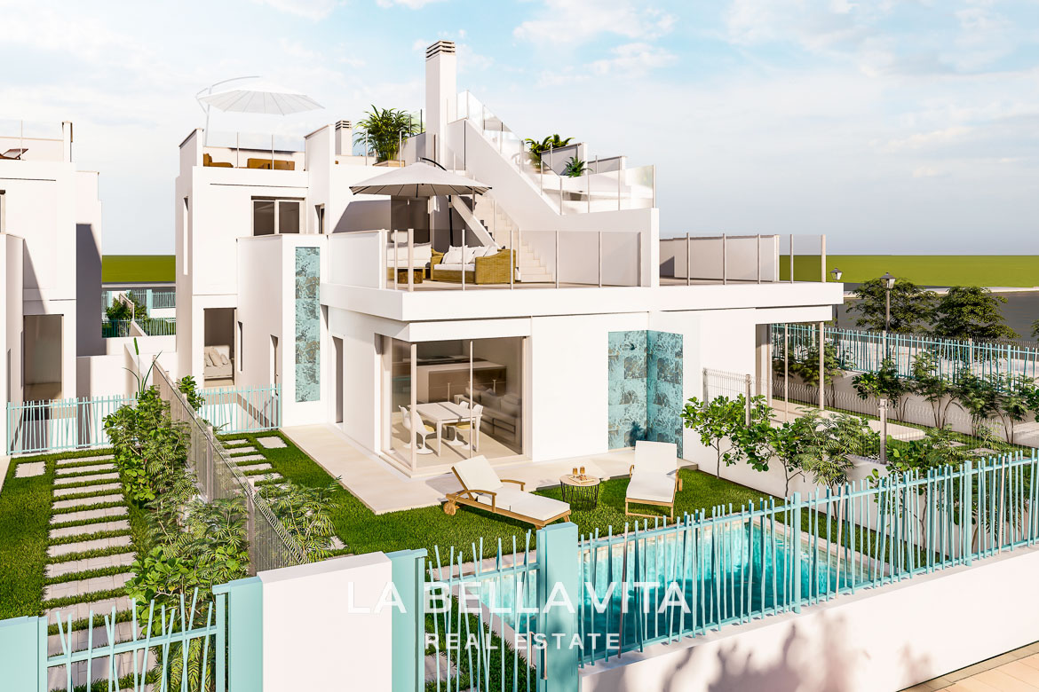 New Build Villas for Sale in Serena Golf, Los Alcázares – Private Pool and Underground Garage