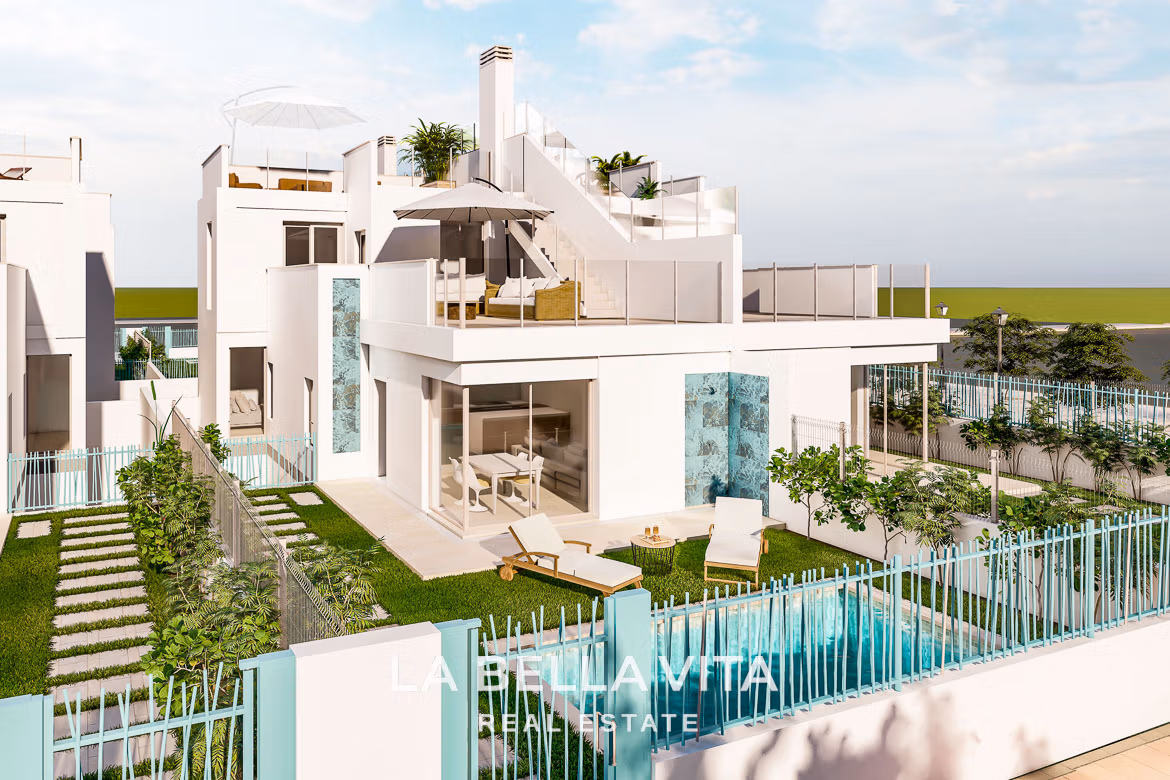 New Build Villas for Sale in Serena Golf, Los Alcázares – Private Pool and Underground Garage