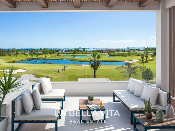 Beautiful Modern Apartments with Sea and Golf Views for sale in Serena Golf, Los Alcázares