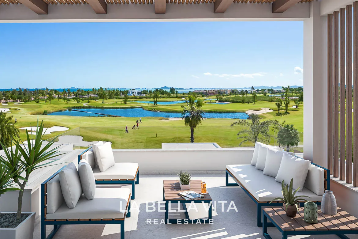 Beautiful Modern Apartments with Sea and Golf Views for sale in Serena Golf, Los Alcázares