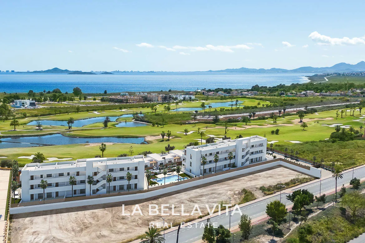 Beautiful Modern Apartments with Sea and Golf Views for sale in Serena Golf, Los Alcázares