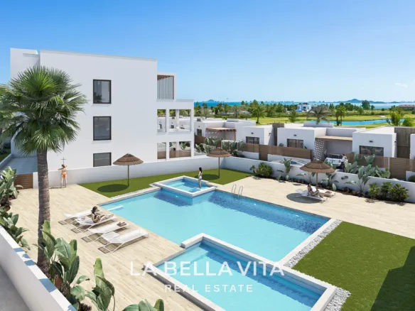 Beautiful Modern Apartments with Sea and Golf Views for sale in Serena Golf, Los Alcázares