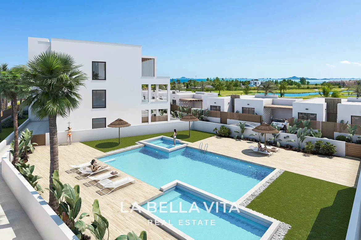 Beautiful Modern Apartments with Sea and Golf Views for sale in Serena Golf, Los Alcázares