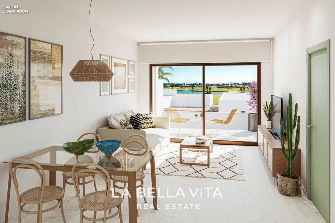 Beautiful Modern Apartments with Sea and Golf Views for sale in Serena Golf, Los Alcázares