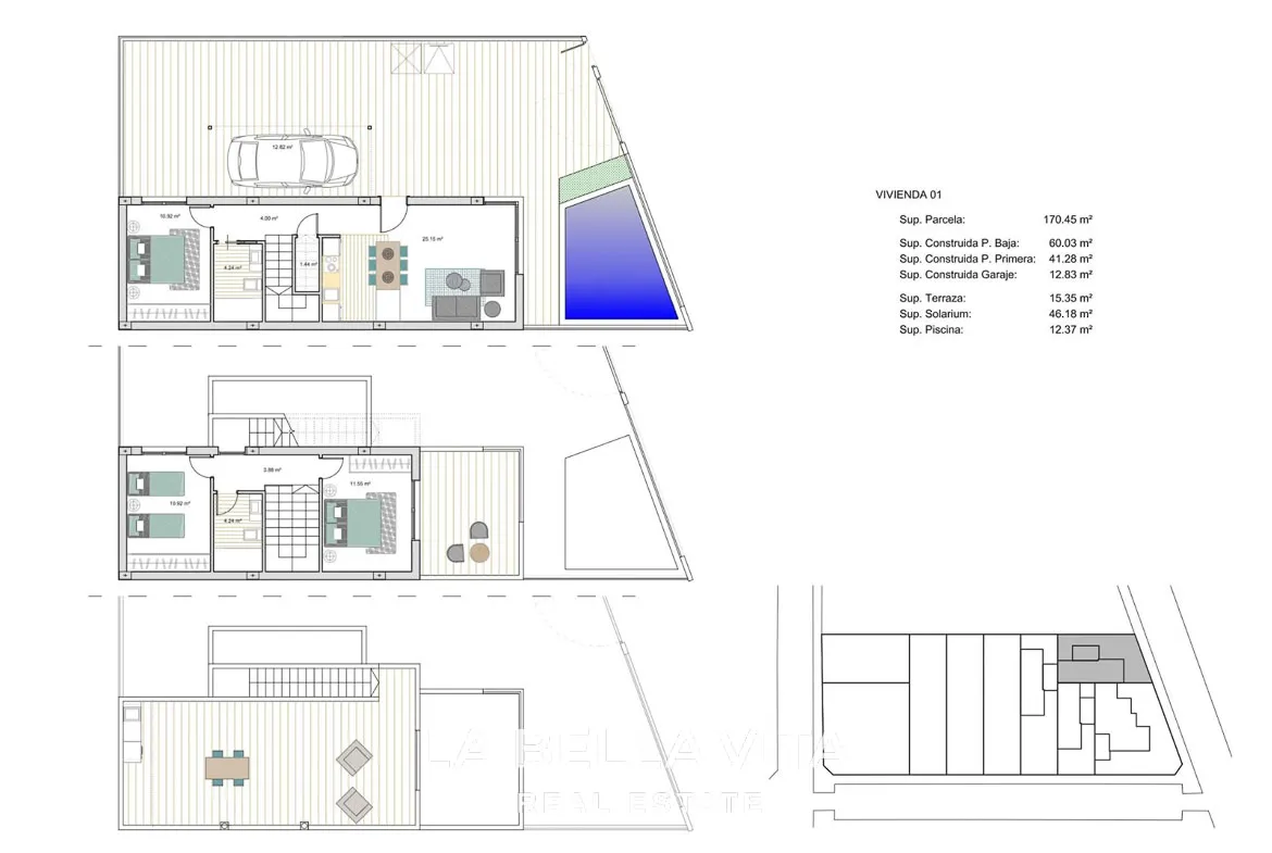 Cheap New Build Villa with private pool for sale in Los Alcazares, Murcia
