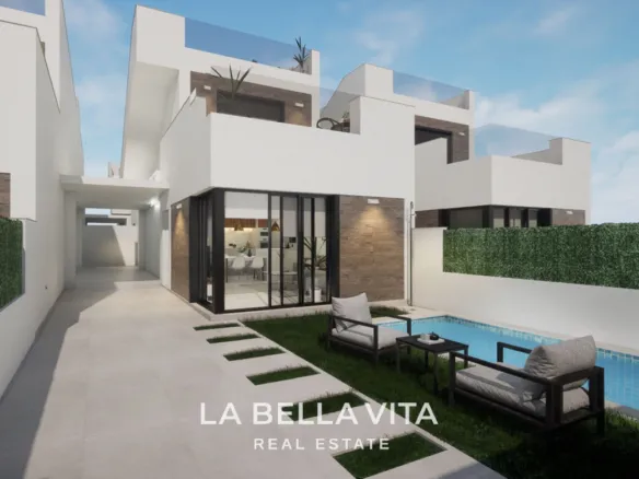 Cheap New Build Villa with private pool for sale in Los Alcazares, Murcia