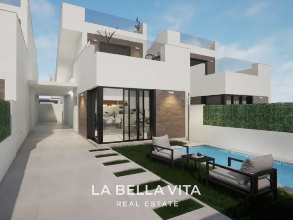 Cheap New Build Villa with private pool for sale in Los Alcazares, Murcia