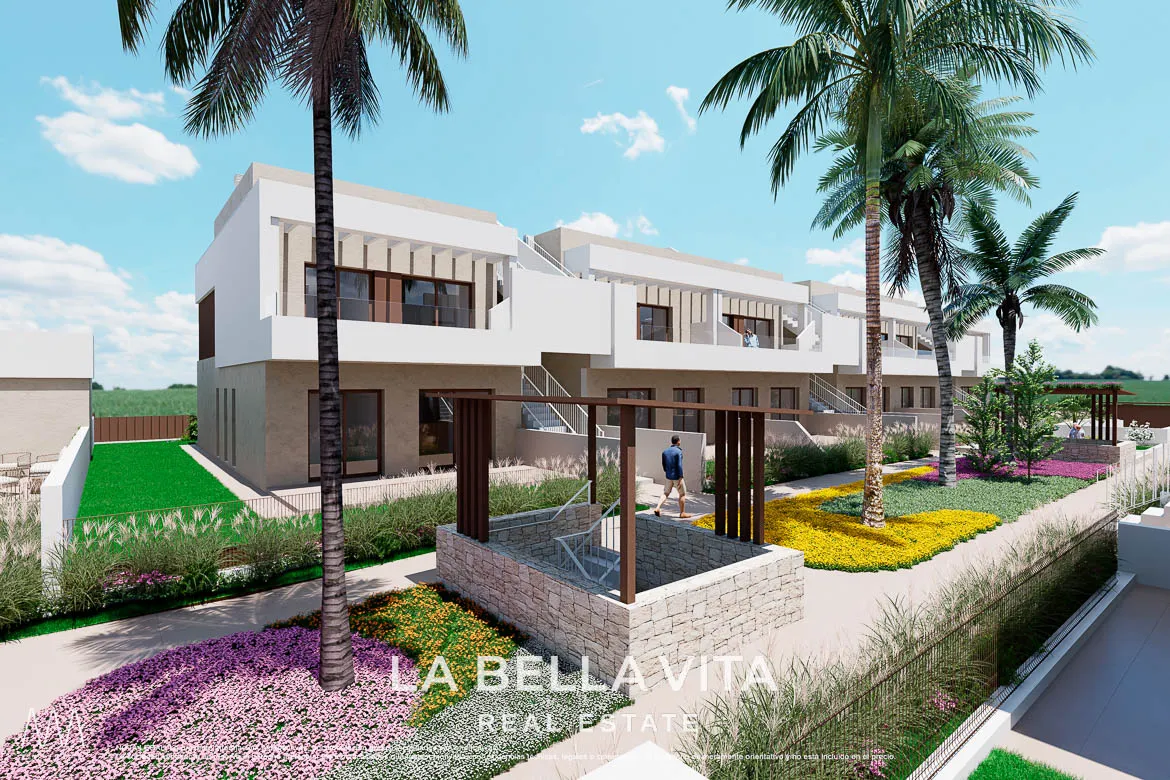 New Build Bungalow-Type Apartments for sale in Serena Golf, Los Alcázares ground and top floor