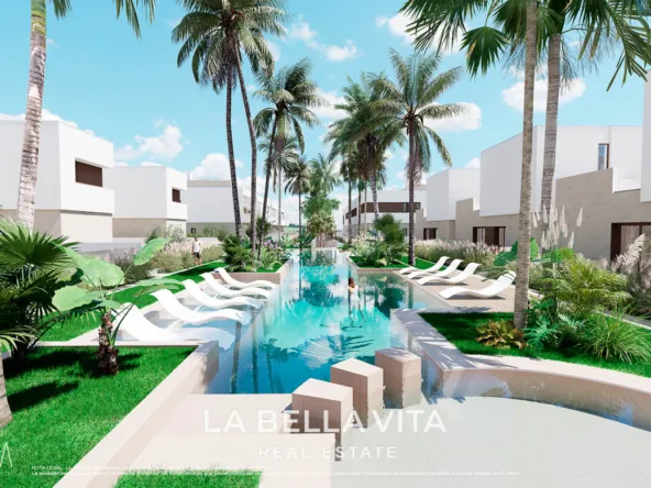 New Build Bungalow-Type Apartments for sale in Serena Golf, Los Alcázares ground and top floor
