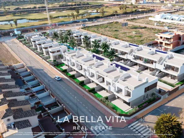 New Build Bungalow-Type Apartments for sale in Serena Golf, Los Alcázares ground and top floor