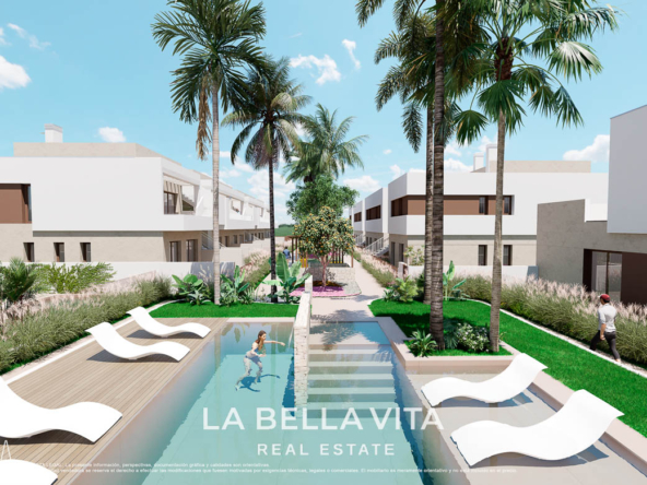 New Build Bungalow-Type Apartments for sale in Serena Golf, Los Alcázares ground and top floor