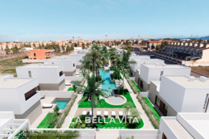 New Build Bungalow-Type Apartments for sale in Serena Golf, Los Alcázares ground and top floor