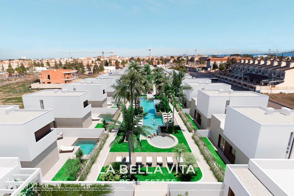 New Build Bungalow-Type Apartments for sale in Serena Golf, Los Alcázares ground and top floor