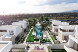 New Build Bungalow-Type Apartments for sale in Serena Golf, Los Alcázares ground and top floor