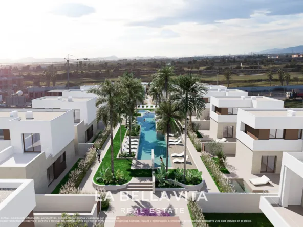 New Build Bungalow-Type Apartments for sale in Serena Golf, Los Alcázares ground and top floor