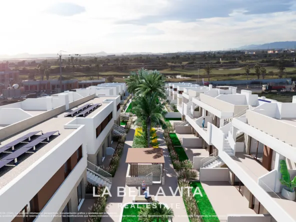 New Build Bungalow-Type Apartments for sale in Serena Golf, Los Alcázares ground and top floor