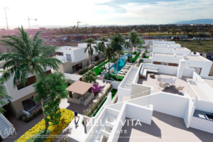 New Build Bungalow-Type Apartments for sale in Serena Golf, Los Alcázares ground and top floor