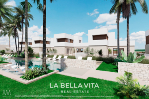 New Build Bungalow-Type Apartments for sale in Serena Golf, Los Alcázares ground and top floor