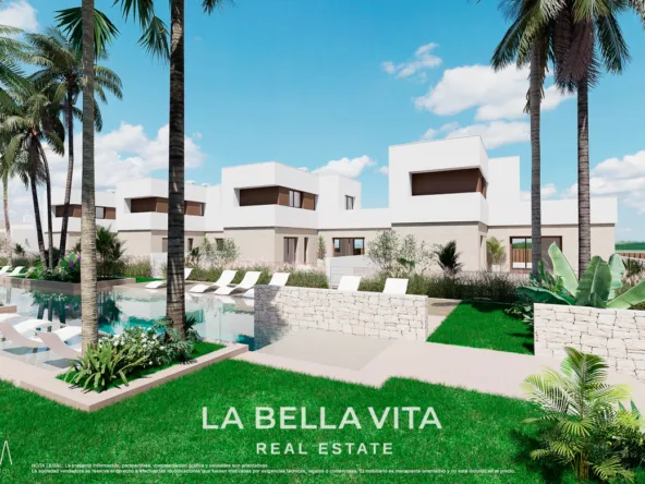 New Build Bungalow-Type Apartments for sale in Serena Golf, Los Alcázares ground and top floor
