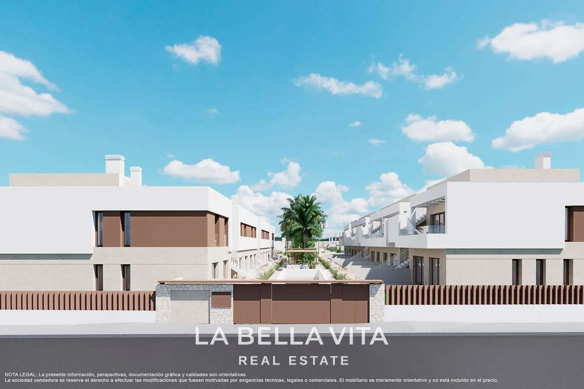 New Build Bungalow-Type Apartments for sale in Serena Golf, Los Alcázares ground and top floor