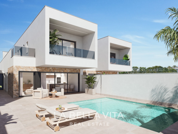 Beautiful New Build Villas with private pool for sale in San Pedro del Pinatar, Costa Calida