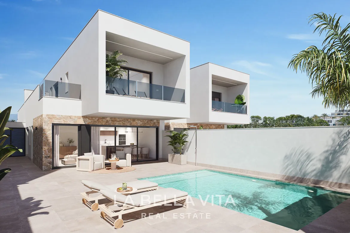 Beautiful New Build Villas with private pool for sale in San Pedro del Pinatar, Costa Calida