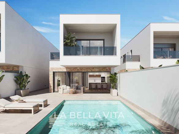 Beautiful New Build Villas with private pool for sale in San Pedro del Pinatar, Costa Calida
