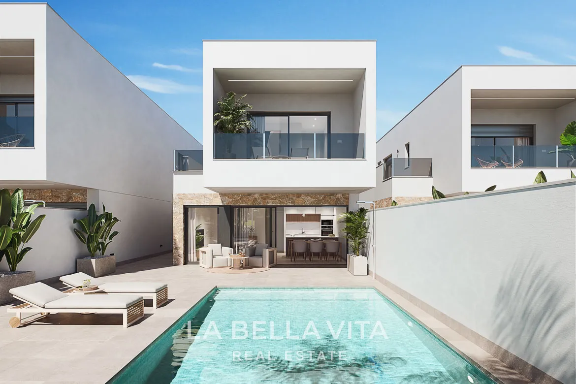 Beautiful New Build Villas with private pool for sale in San Pedro del Pinatar, Costa Calida
