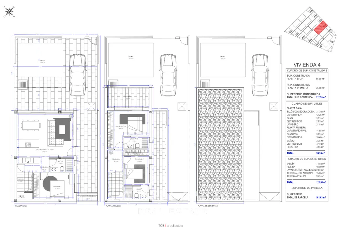 Beautiful New Build Villas with private pool for sale in San Pedro del Pinatar, Costa Calida