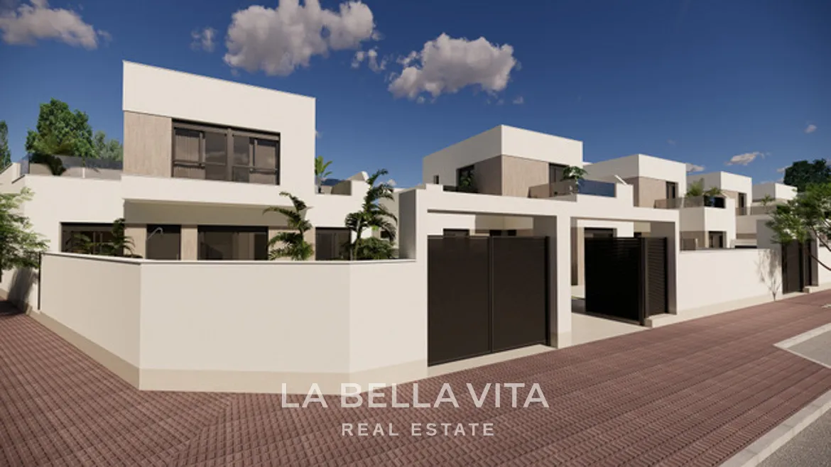 New Build Corner Villas for sale in San Fulgencio, Alicante – South-Facing, Modern with Private Pools