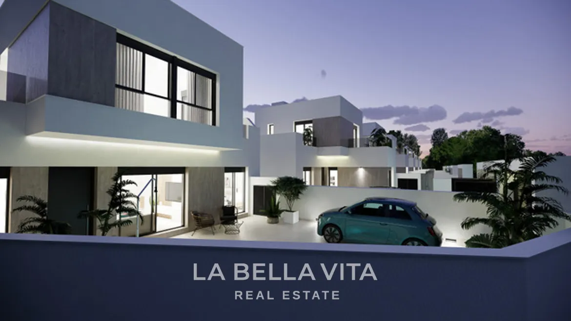 New Build Corner Villas for sale in San Fulgencio, Alicante – South-Facing, Modern with Private Pools