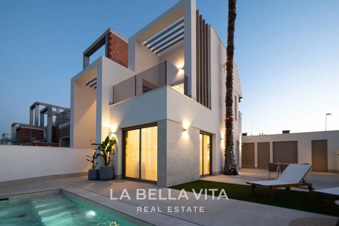 New Build Semi-Detached Properties with private pools for sale in Lo Marabu, Ciudad Quesada, Alicante, Spain