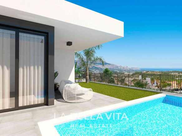New Build Villas for Sale in Polop Hills with Sea Views, Basement & Two Floors