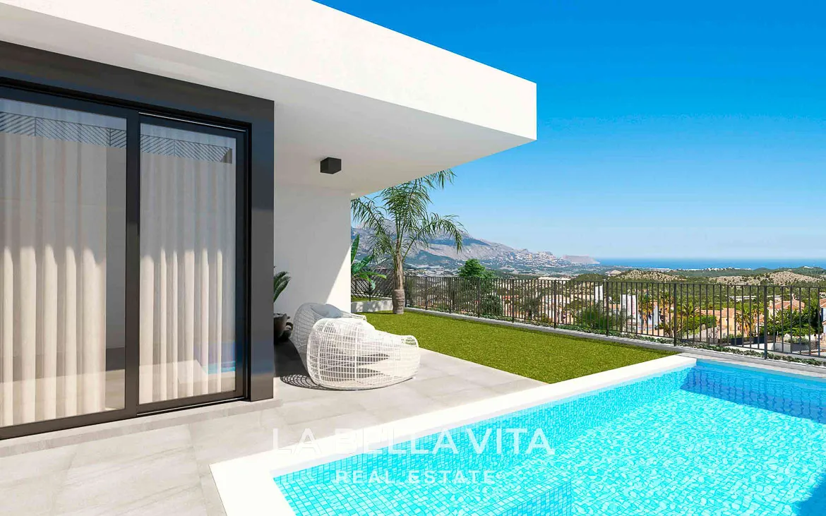 New Build Villas for Sale in Polop Hills with Sea Views, Basement & Two Floors