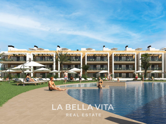 New Frontline Golf Apartments for sale in Serena Golf, Los Alcázares