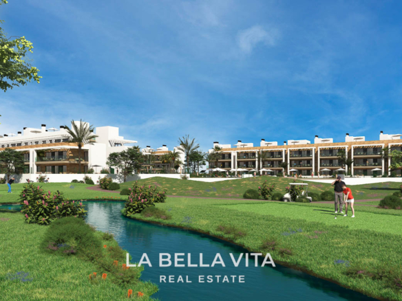New Frontline Golf Apartments for sale in Serena Golf, Los Alcázares